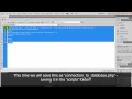 tutorial create and connect to a database using Adobe Dreamweaver