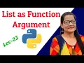 Passing List as Parameter Python for beginners Zeenat Hasan Academy