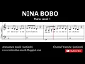 not balok nina bobo - tutorial piano level 1 - notasi lagu nina bobo lagu anak indonesia