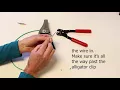 How to properly crimp an alligator clip onto a wire