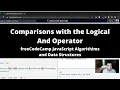Comparisons with the Logical And Operator Basic JavaScript freeCodeCamp tutorial