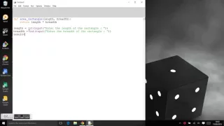 Python Programming Area of rectangle