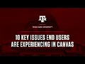 10 Key Issues End Users Are Experiencing in Canvas