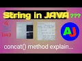 concat method string class in java string handling