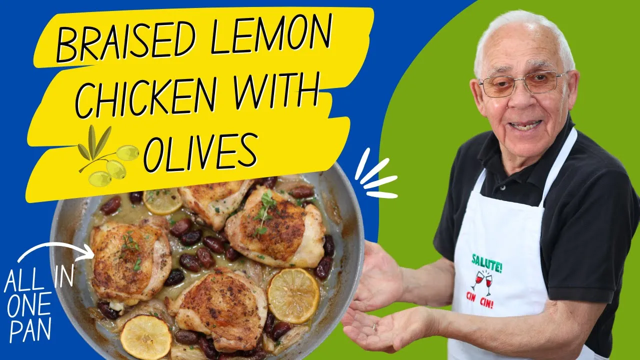 Braised Lemon Chicken with Olives