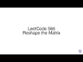 LeetCode 566 Reshape the Matrix