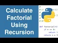 Find Factorial Of A Number Using Recursion Python Example