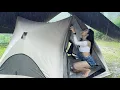 Download Lagu SOLO OVERNIGHT CAMPING IN THE RAIN - RELAXING IN THE TENT WITH THE SATISFYING SOUND OF NATURE - ASMR
