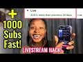 Get 1 000 Subscribers FAST Using This Free YouTube Live Stream Trick With Proof