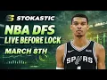 NBA DFS Live Before Lock Sunday 26 DraftKings FanDuel NBA Lineups