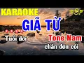 Lagu Giã Từ Karaoke Tone Nam Nhạc Sống | Trọng Hiếu