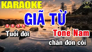 Download Giã Từ Karaoke Tone Nam Nhạc Sống | Trọng Hiếu MP3