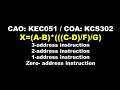 Instruction Format zero one two and three address instructions program CAO COA