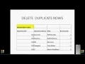 SQL Interview Question - How to Delete Duplicate Rows in a table