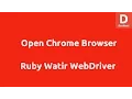 Watir WebDriver Open Chrome Browser