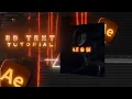 New Trending 3D TEXT Animation After Effects Tutorial