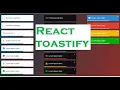Part 37 React Tutorial React Toastify React library