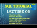 Data Type in SQL Date Time Binary Data Type SQL Tutorial In Hindi part 01