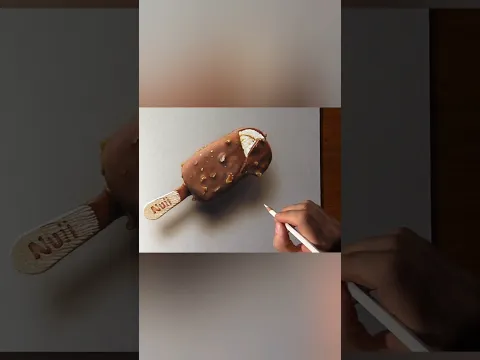 Hyper-realistic ice cream bar #drawing
