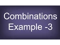 Combinations Example - 3 Permutations And Combinations Maths Algebra