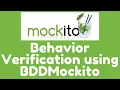 Mockito 3 - Behavior Verification using BDDMockito