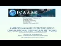 ICAASE 2020 Android Malware Detection using Convolutional Deep Neural Networks