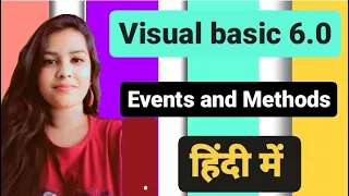 Visual Basic 6 0 Events and methods
