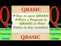 write a qbasic program to print table of any number