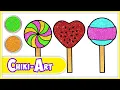 Cute Lollipops Drawing Coloring For Kids Chiki Art