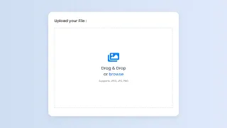 Drag Drop or Browse - File Upload Tutorial using HTML CSS and JavaScript