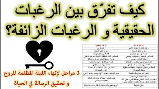 كيف تمي ز بين الرغبات الحقيقية والرغبات الزائفة 