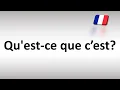 How to pronounce Qu est-ce que C est What is This in French