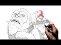 How To Draw Kong vs Skar King Step By Step Godzilla X Kong