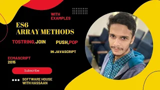 Javascript Array Methods toString join pop and push methods