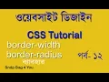 HTML CSS BANGLA TUTORIAL FULL COURSE PART 12 USE CSS BORDER WIDTH RADIUS PROPERTY