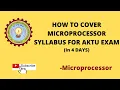 How to cover Microprocessor syllabus in 4 days AKTU KCS 403