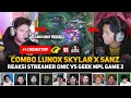 Download Lagu GELO COMBO LUNOX SKYLAR X SANZ 🔥 CHOU KIBOY GOES CRAZY! ONIC VS GEEK GAME 2 MPL STREAMER REACTION