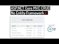 CRUD without Entity Framework in ASP NET Core C