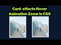 How to create card image zoom on hover Animation in CSS 2022