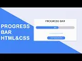 Progress Bar Using HTML CSS JAVASCRIPT