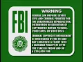 Green FBI Warning Screens 1997-2000 DVD Quality