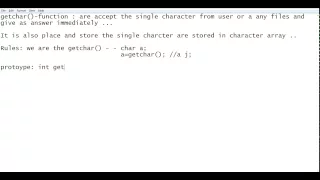 getchar function in c