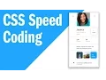 CSS Speed Coding Social Media Profile UI