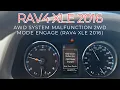 AWD System malfunction 2WD mode engage Toyota Rav4 XLE 2016