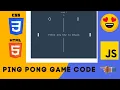 Ping Pong Game Code Pong Game With JavaScript