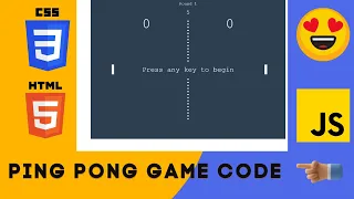 Ping Pong Game Code Pong Game With JavaScript