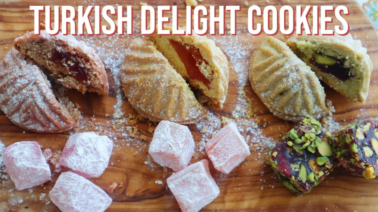 Turkish Delight Filled Cookies With Flavors