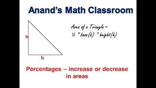 Percentages increase or decrease in areas