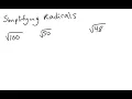 Simplify Square Roots Factor Tree