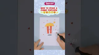How to Draw a Funny Popcorn